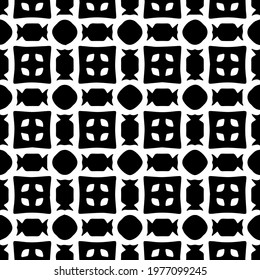 
 Geometric vector pattern with triangular elements. abstract picture for wallpapers and backgrounds. Black and white ornament.
