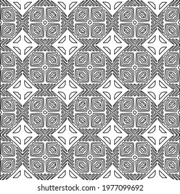 
 Geometric vector pattern with triangular elements. abstract picture for wallpapers and backgrounds. Black and white ornament.

