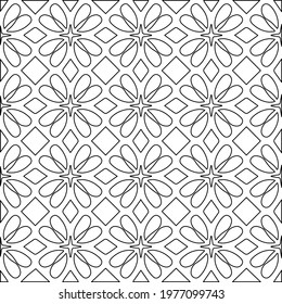 Geometric vector pattern with triangular elements. abstract picture for wallpapers and backgrounds. Black and white ornament.