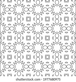  Geometric vector pattern with triangular elements. abstract picture for wallpapers and backgrounds. Black and white ornament.
