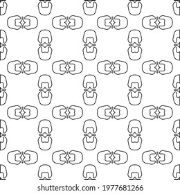 Geometric vector pattern with triangular elements. abstract picture for wallpapers and backgrounds. Black and white ornament.