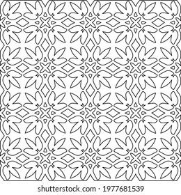  Geometric vector pattern with triangular elements. abstract picture for wallpapers and backgrounds. Black and white ornament.