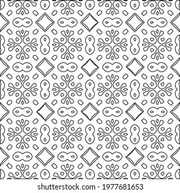 Geometric vector pattern with triangular elements. abstract picture for wallpapers and backgrounds. Black and white ornament.