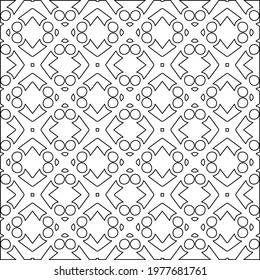  Geometric vector pattern with triangular elements. abstract picture for wallpapers and backgrounds. Black and white ornament.
