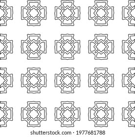  Geometric vector pattern with triangular elements. abstract picture for wallpapers and backgrounds. Black and white ornament.