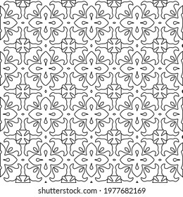 Geometric vector pattern with triangular elements. abstract picture for wallpapers and backgrounds. Black and white ornament.