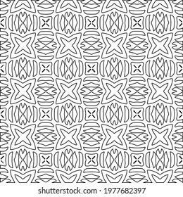  Geometric vector pattern with triangular elements. abstract picture for wallpapers and backgrounds. Black and white ornament.
