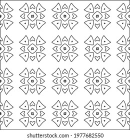  Geometric vector pattern with triangular elements. abstract picture for wallpapers and backgrounds. Black and white ornament.
