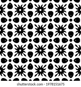  Geometric vector pattern with triangular elements. abstract picture for wallpapers and backgrounds. Black and white ornament.