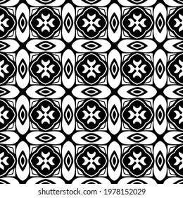  Geometric vector pattern with triangular elements. abstract picture for wallpapers and backgrounds. Black and white ornament.