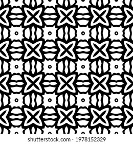  Geometric vector pattern with triangular elements. abstract picture for wallpapers and backgrounds. Black and white ornament.