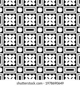  Geometric vector pattern with triangular elements. abstract picture for wallpapers and backgrounds. Black and white ornament.