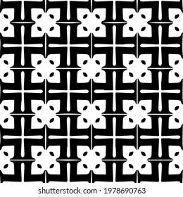  Geometric vector pattern with triangular elements. abstract picture for wallpapers and backgrounds. Black and white ornament.