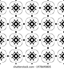  Geometric vector pattern with triangular elements. abstract picture for wallpapers and backgrounds. Black and white ornament.