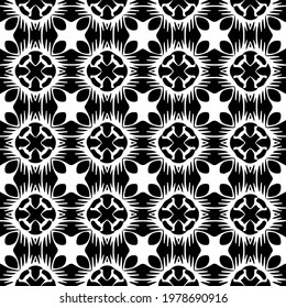  Geometric vector pattern with triangular elements. abstract picture for wallpapers and backgrounds. Black and white ornament.