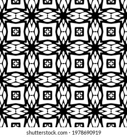  Geometric vector pattern with triangular elements. abstract picture for wallpapers and backgrounds. Black and white ornament.