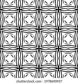  Geometric vector pattern with triangular elements. abstract picture for wallpapers and backgrounds. Black and white ornament.