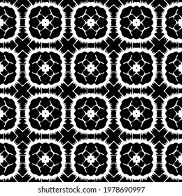  Geometric vector pattern with triangular elements. abstract picture for wallpapers and backgrounds. Black and white ornament.