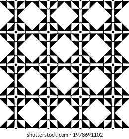  Geometric vector pattern with triangular elements. abstract picture for wallpapers and backgrounds. Black and white ornament.