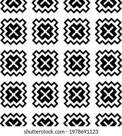  Geometric vector pattern with triangular elements. abstract picture for wallpapers and backgrounds. Black and white ornament.