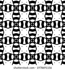  Geometric vector pattern with triangular elements. abstract picture for wallpapers and backgrounds. Black and white ornament.