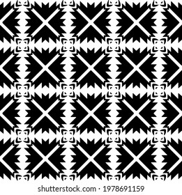  Geometric vector pattern with triangular elements. abstract picture for wallpapers and backgrounds. Black and white ornament.