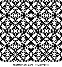  Geometric vector pattern with triangular elements. abstract picture for wallpapers and backgrounds. Black and white ornament.