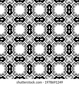  Geometric vector pattern with triangular elements. abstract picture for wallpapers and backgrounds. Black and white ornament.