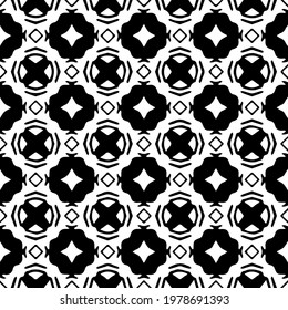  Geometric vector pattern with triangular elements. abstract picture for wallpapers and backgrounds. Black and white ornament.