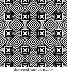  Geometric vector pattern with triangular elements. abstract picture for wallpapers and backgrounds. Black and white ornament.