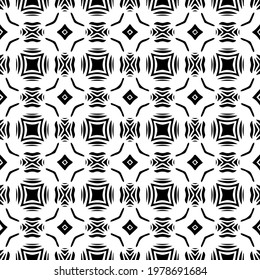  Geometric vector pattern with triangular elements. abstract picture for wallpapers and backgrounds. Black and white ornament.