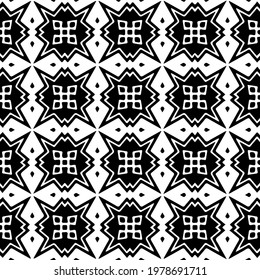  Geometric vector pattern with triangular elements. abstract picture for wallpapers and backgrounds. Black and white ornament.