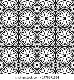  Geometric vector pattern with triangular elements. abstract picture for wallpapers and backgrounds. Black and white ornament.