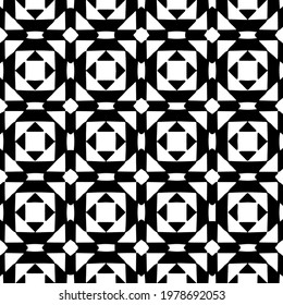  Geometric vector pattern with triangular elements. abstract picture for wallpapers and backgrounds. Black and white ornament.