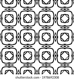  Geometric vector pattern with triangular elements. abstract picture for wallpapers and backgrounds. Black and white ornament.