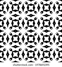  Geometric vector pattern with triangular elements. abstract picture for wallpapers and backgrounds. Black and white ornament.