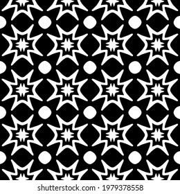 Geometric vector pattern with triangular elements. abstract picture for wallpapers and backgrounds. Black and white ornament.