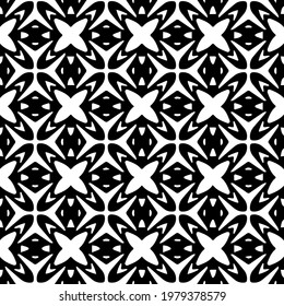 
Geometric vector pattern with triangular elements. abstract picture for wallpapers and backgrounds. Black and white ornament.