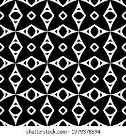 Geometric vector pattern with triangular elements. abstract picture for wallpapers and backgrounds. Black and white ornament.