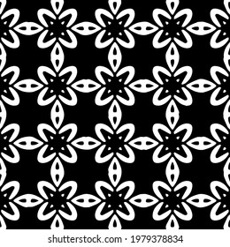 Geometric vector pattern with triangular elements. abstract picture for wallpapers and backgrounds. Black and white ornament.