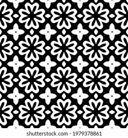 Geometric vector pattern with triangular elements. abstract picture for wallpapers and backgrounds. Black and white ornament.