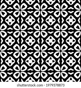 Geometric vector pattern with triangular elements. abstract picture for wallpapers and backgrounds. Black and white ornament.