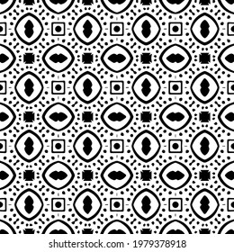 
Geometric vector pattern with triangular elements. abstract picture for wallpapers and backgrounds. Black and white ornament.