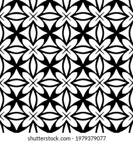 
Geometric vector pattern with triangular elements. abstract picture for wallpapers and backgrounds. Black and white ornament.