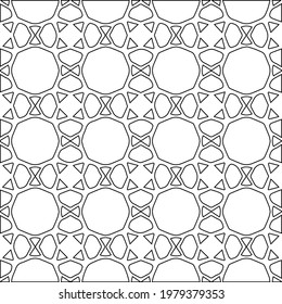 Geometric vector pattern with triangular elements. abstract picture for wallpapers and backgrounds. Black and white ornament.