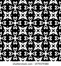 
Geometric vector pattern with triangular elements. abstract picture for wallpapers and backgrounds. Black and white ornament.