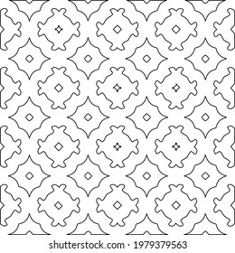 Geometric vector pattern with triangular elements. abstract picture for wallpapers and backgrounds. Black and white ornament.
