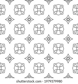 
Geometric vector pattern with triangular elements. abstract picture for wallpapers and backgrounds. Black and white ornament.