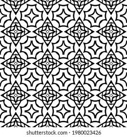 Geometric vector pattern with triangular elements. abstract picture for wallpapers and backgrounds. Black and white ornament.