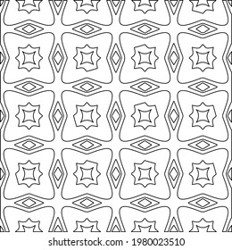 Geometric vector pattern with triangular elements. abstract picture for wallpapers and backgrounds. Black and white ornament.